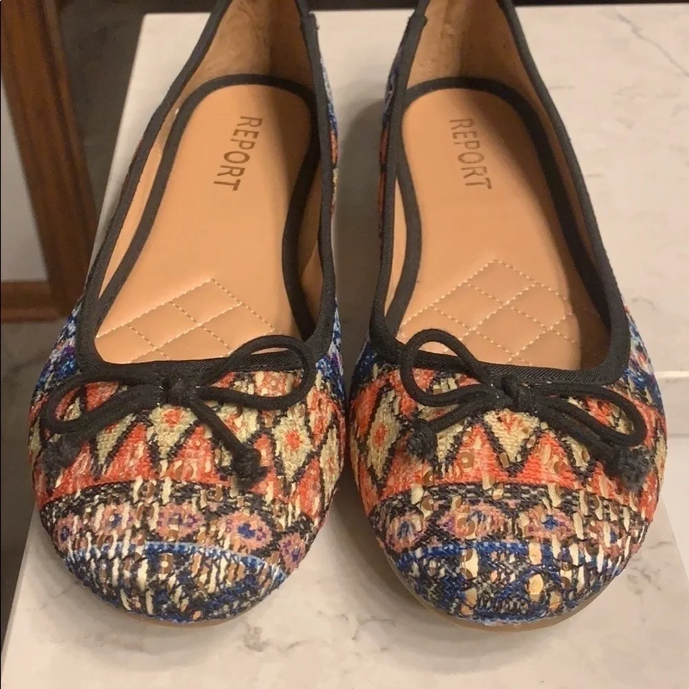 Report ‘Marbles’ Multi Colored Flats Size 9